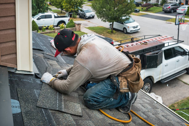 Professional Roof Replacement technician working in Jerusalem, OH